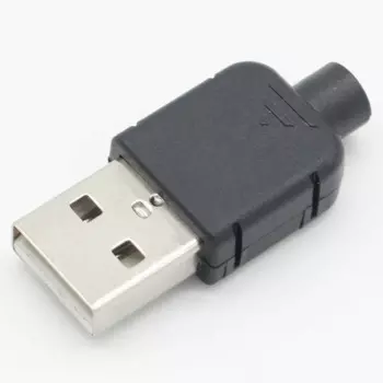 Комплект из 10 разъемов FAMCDI USB 2.0 черного цвета