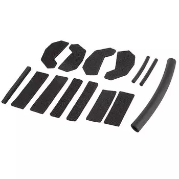 Комплект Из 17 Комплектов Жестких Верхних Уплотнений Для Jeep Wrangler JK 2007-2018, Черный АБС-пластик + Хлопок