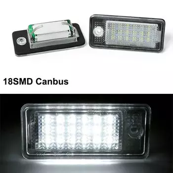 Комплект из 2 предметов, без ошибок светодиодный номерного знака светильник номерной знак модуль лампы белого цвета для Audi Q7 4L A3 8P A4 S4 RS4 B6 B7 A5 A6 C6 RS6 A8 S8 D4