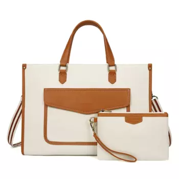 BAGSMART Женская холщовая сумка-тоут для ноутбука 15,6 дюймов