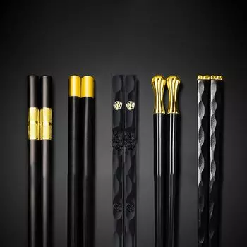 Комплект из 5 пар зеленых золотых палочек для еды Zoseil