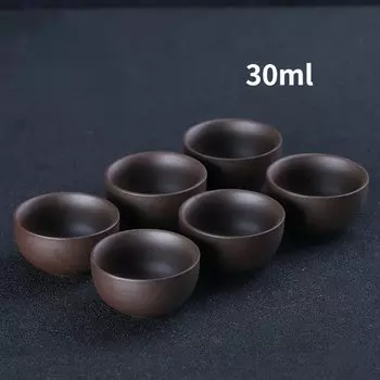 Комплект из 6 фиолетовых глиняных чашек JINGDE TEA SET