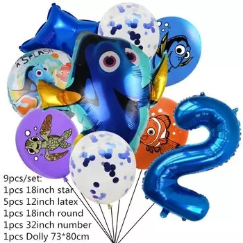Комплект из 9 фольгированных шаров Nemo Disney