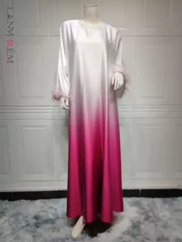 Комплект из двух предметов LANMREM 32C508 Женский, Длинный Элегантный кардиган без рукавов, с перьями и соединением, весна 2024