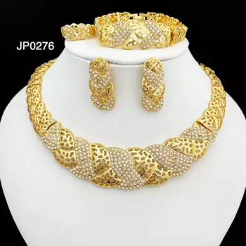 Комплект из колье и серёг, из 4 предметов