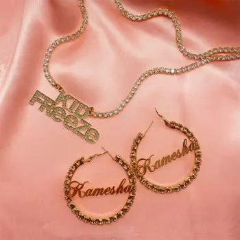 Комплект из колье и серёг, с бриллиантами