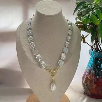 Комплект из колье и серёг, с жемчугом