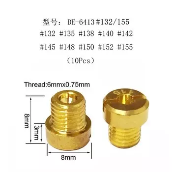 Комплект карбюраторного жиклера ZS для мотоцикла Dellorto 6413 M6 #66-#155 для DE 6413 FRD/A/B/C/G PHB/H/L/N/R VHB/Z/T VHS/G/H
