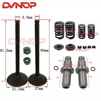 Комплект клапанов двигателя мотоцикла для HONDA CRF230, CRF230F, CRF230L, CRF230M, 2003-2019, CRF 230, F, M, L, пружины клапана, уплотнения