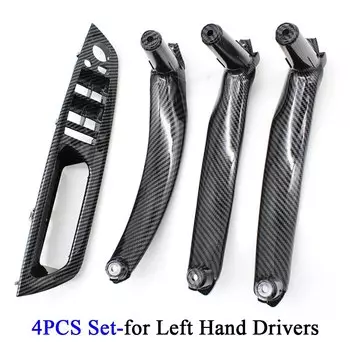 Комплект крышек для стеклоподъемника E70 E71 из углеродного волокна, внутренняя накладка на дверную ручку, подлокотник, отделка, замена для BMW X5 X6 2007-2013