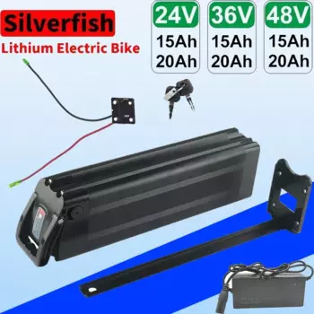 Комплект литиевых батарей Silver fish 18650 + зарядное устройство, подходит для литий-ионных электрических велосипедов, 48 В, 36 В, 24 В, 15 А, 20 А, 800 Вт, 500 Вт