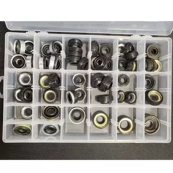Комплект масляных уплотнений для автомобильного кондиционера компрессора, 55 шт., для FS10 7SUB16 MAS90/105 A32 DKS32C 10PA15C/17C HCC V5, уплотнение вала