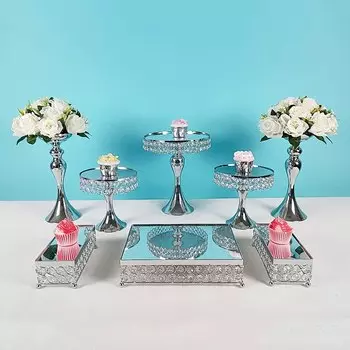 Комплект металлических подставок для пирожных MYPOAYHODO 8 шт.