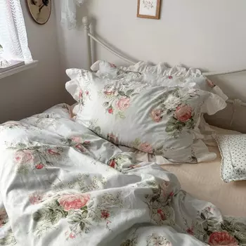 Комплект мягкого постельного белья из 100% хлопка, пододеяльник в французском стиле принцессы, покрывало, наволочки, простыни, комплекты одеял