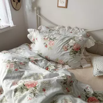 Комплект мягкого постельного белья из 100% хлопка, пододеяльник в французском стиле принцессы, покрывало, наволочки, простыни, комплекты одеял