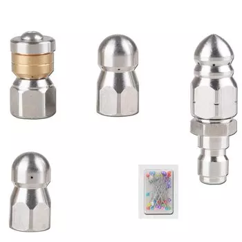 Комплект насадок для канализации, из нержавеющей стали, 1/4 дюйма