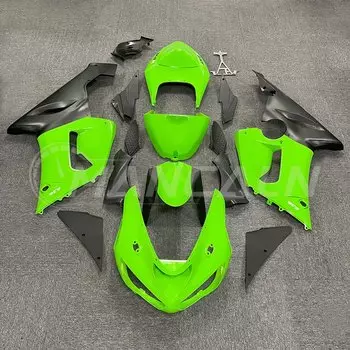 Комплект обтекателей для мотоцикла KAWASAKI ZX6R ZX-6R 2005 2006, комплект кузова из высококачественного АБС-пластика, зеленый