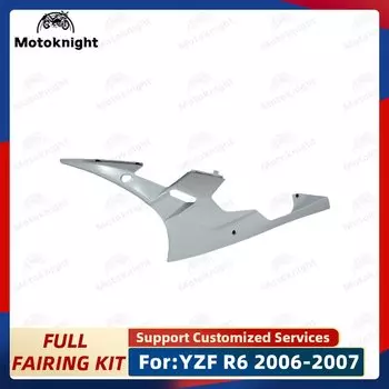 Комплект обтекателей, подходящий для Yamaha YZF R6 2006 2007, полный комплект обтекателей для мотоциклов, неокрашенные комплекты кузова, новый АБС-пластик
