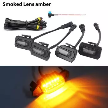 Комплект освещения передней решетки, 4 шт., совместимый с Toyota Tacoma 2020-2022, с TRD и Sport OEM-гриль, только внешняя лампа для гриля