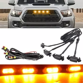 Комплект Освещения Передней Решетки Янтарно-белого Цвета Из 4 Штук Для Toyota Tacoma TRD