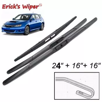 Комплект передних и задних щеток стеклоочистителя Erick для Subaru Impreza GE GV GH GR 2007-2014, лобовое стекло, лобовое стекло 24 "+ 16" + 16"