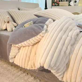 Комплект пододеяльников из бархата с имитацией кролика, плюшевое постельное белье из фланелевого флиса, постельное белье King США Full EU AU, домашний текстиль, Прямая поставка