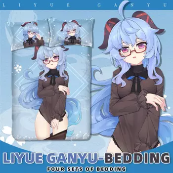 Комплект постельного белья Genshin Impact, одеяло, наволочка Gan Yu, аниме, Комплект постельного белья для дома, 4 шт.