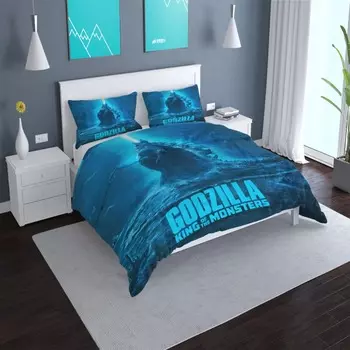 Комплект постельного белья Годзилла Bandai 3D принт хлопковый