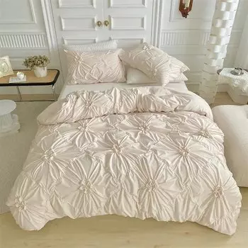 Комплект постельного белья из полиэстера и хлопка King Size 3 шт.
