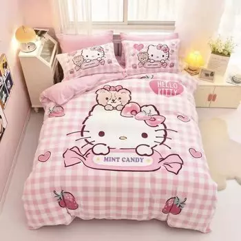 Комплект постельного белья MINISO Hello Kitty 100% полиэстер