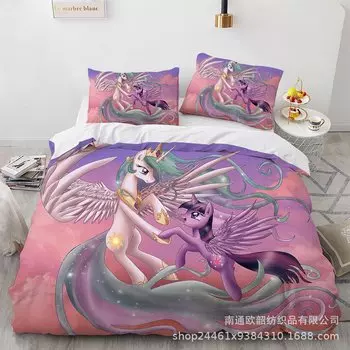 Комплект постельного белья My Little Pony, полиэстер, 2-3 предмета