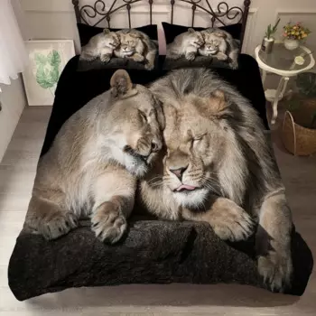 Комплект постельного белья с дикими животными 3 шт.