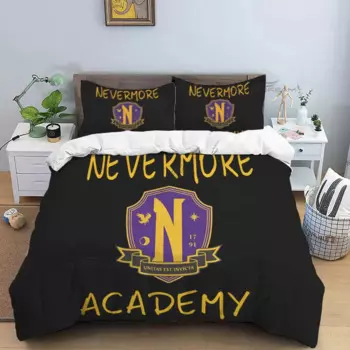 Комплект постельного белья со странными мотивами в стиле сред, Комплект постельного белья с пододеяльником, пододеяльником и наволочкой, Комплект постельного белья большого и большого размера