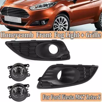 Комплект противотуманных фар для переднего бампера автомобиля Ford Fiesta MK7 Zetec S 2012-2017, 4 шт.