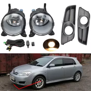 Комплект противотуманных фар для Toyota Corolla 2004 2005 2006 (только для европейской версии), фары в сборе с крышкой
