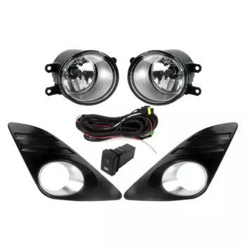 Комплект противотуманных фар в сборе с крышкой для Toyota Camry LE XLE 2012 2013 2014, 4300K, противотуманная лампа + крышка + портупея + переключатель