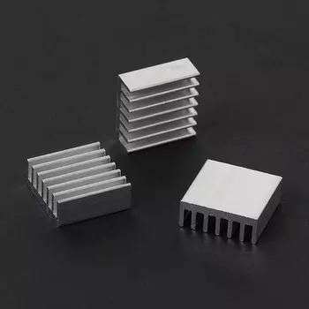 Комплект радиаторов ANENG 12 шт. серебристые 14x14x6 мм