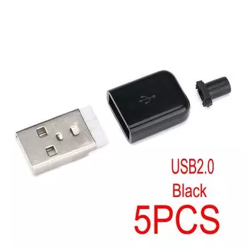 Комплект разъемов gringmak USB 2.0 черного цвета
