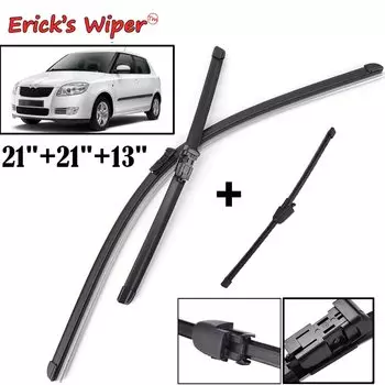 Комплект щеток стеклоочистителя Erick's Wiper LHD для Skoda Fabia 5J Hatchback 2006-2013 лобовое стекло 21 "21" 13"