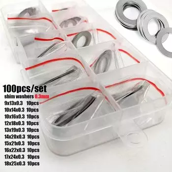Ультратонкая шайба из нержавеющей стали, 100x/коробка, M9 M10 M12 M13 M14 M15 M16 M17 M18 304