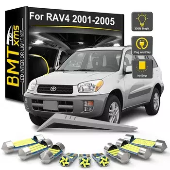 Комплект Светодиодного Внутреннего Освещения BMTxms, 8 Шт. Для Toyota RAV4 MK2 2001-2005, Совместимая С Canbus Лампа Для Чтения