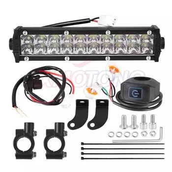 Комплект светодиодных фар для мотоцикла с монтажными кронштейнами и переключателем для руля CRF250F CRF110 TTR110 YZF450 7/8 "22 мм