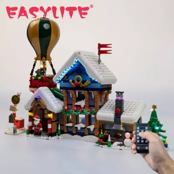 Комплект светодиодных фонарей EASYLITE для почтового офиса Санты 10339, строительные блоки, игрушки, набор ламп (модель не входит в комплект)