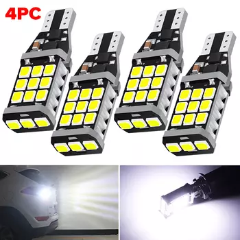 Комплект светодиодных ламп W16W T15 T16 Canbus 920 921 912 Автомобильная Диодная лампа 2835SMD автомобильные фонари заднего хода стоп 6000K белый 12 В