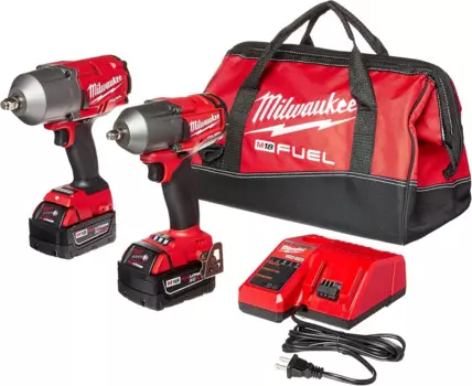 Комплект ударного гайковерта Milwaukee M18, 2 шт., 1/2 дюйма, ударный гайковерт 3/8 дюйма