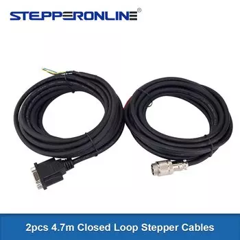 Комплект удлинительных кабелей для шагового двигателя с замкнутым контуром 4,7 м для Nema 23,24, шаговый двигатель с замкнутым контуром и для энкодера