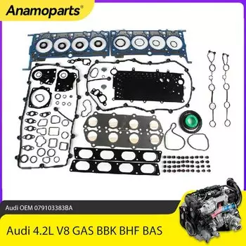 Комплект уплотнений для ремонта прокладок двигателя, подходит для 4,2 л BBK BHF BAS для 4.2L Audi A4 A6 Quattro S4 S6 4.2L V8 GAS