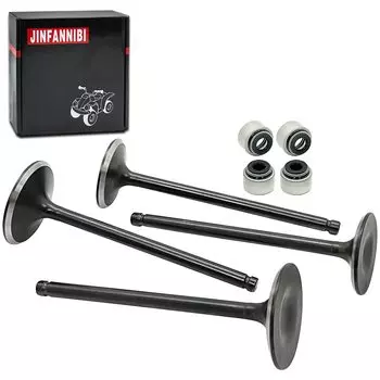 Комплект уплотнений впускного и выпускного клапана головки блока цилиндров, совместимый с Polaris Predator 500 2003-2007 Outlaw 500 2006-2007 OEM # 3087982