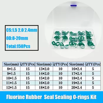 Комплект уплотнительных колец FKM зелёный