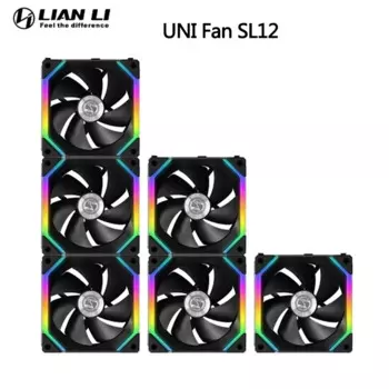 Комплект вентиляторов LIANLI SL120 UNI, корпус вентилятора 12025 с ШИМ, модульный вентилятор с цепочкой ромашки ARGB без кабелей, охлаждение без беспорядка, L-концентратор UNI